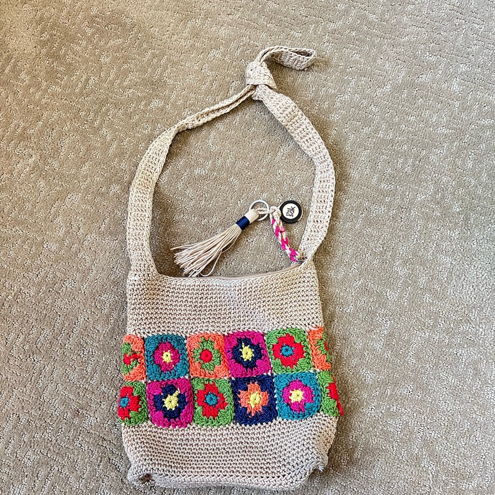 Boho Sak Crochet Shoulder Bag - Multicolor